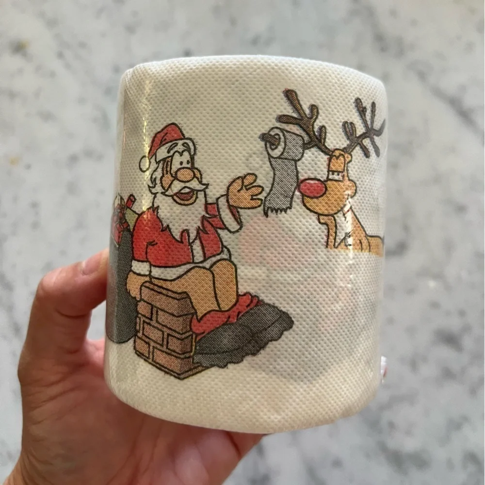 NWT 3 Rolls of Santa Toilet Paper